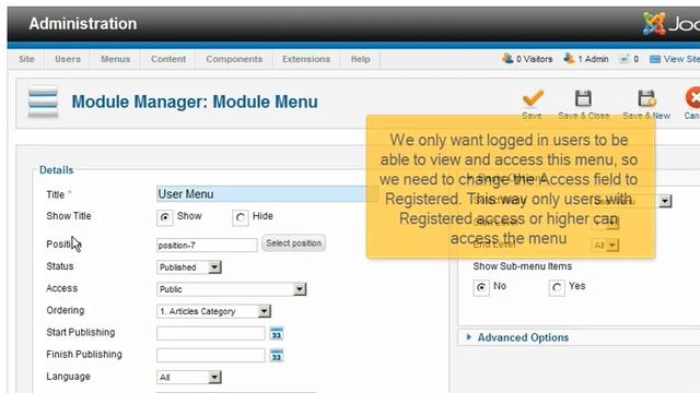 Joomla!: How to Add a User Menu to Your Site смотреть онлайн