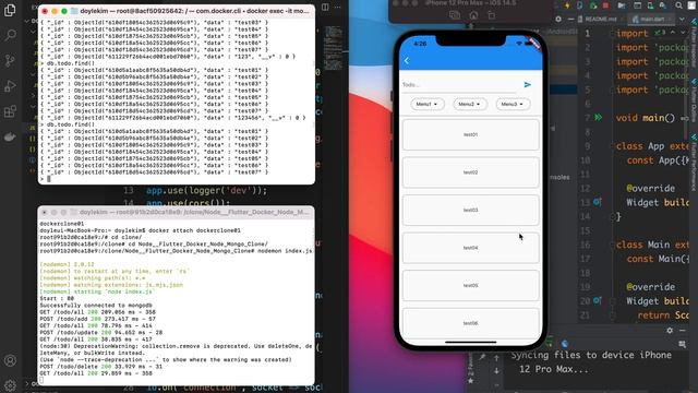 [2. TODO - CRUD] Flutter & Docker (NodeJs + MongoDB) смотреть онлайн