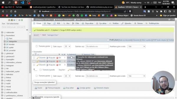 PHP İLE FORUM SİTESİ YAPMAK 5️⃣ (Son Video) ? PHP Dersleri