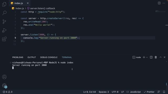Node.js Tutorial - 31 - Creating a Node Server смотреть онлайн