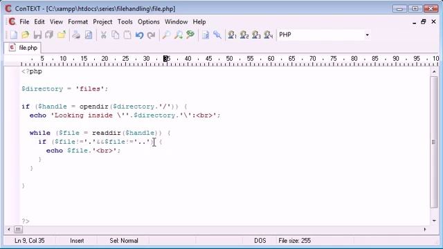 Beginner PHP Tutorial 83 File Handling Listing Files Part 2 смотреть онлайн