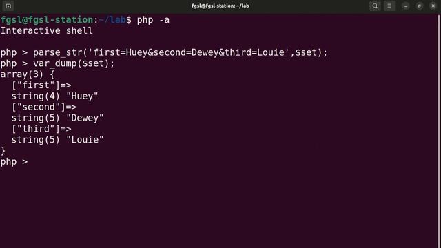 PHP string functions: parse_str смотреть онлайн