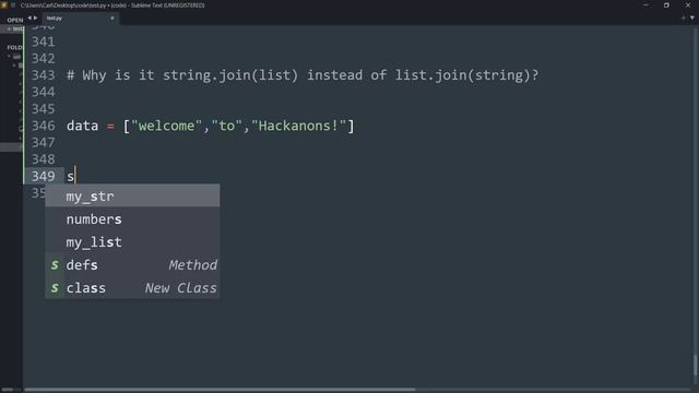 Why is it string.join(list) instead of list.join(string)? смотреть онлайн