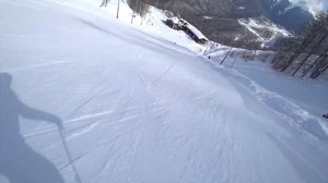 Альпика - полный спуск! Обзор трасс. Изучаем курорт Газпром!