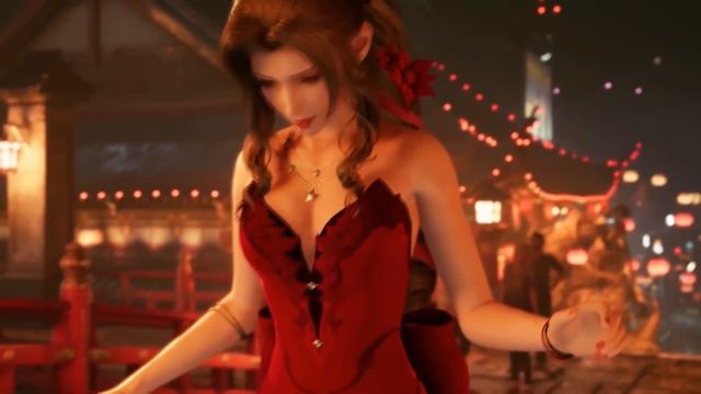 AERITH IN BEAUTIFUL DRESS + CLOUD REACTION || FINAL FANTASY VII REMAKE смотреть онлайн