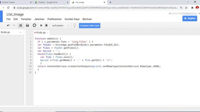 1. Cara Menampilkan List File Image Di Google Drive - Kodular|MIT App Inventor|Appybuilder|Thunkabl