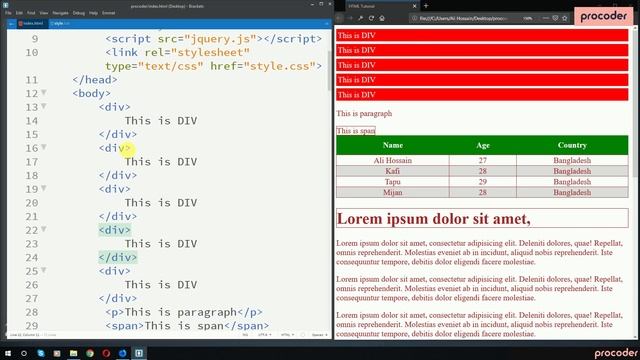 HTML Tutorial for Beginners in Bangla | HTML Block, HTML ID and HTML class | Part 17 смотреть онлайн