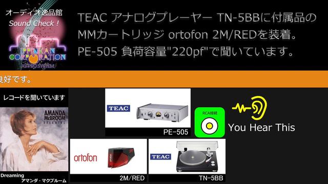 TEAC TN-5BB、PE-505 音質チェック（1-F）