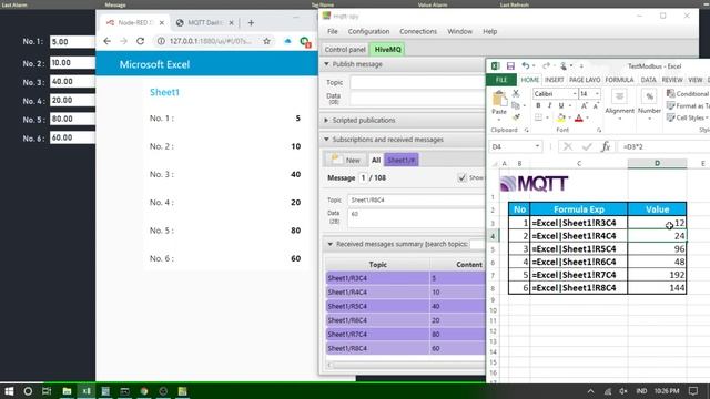 Publish Data MS Excel to MQTT Broker смотреть онлайн