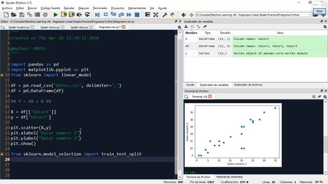 Regresión Lineal Simple En Python - Practica | #8 Machine Learning - Python смотреть онлайн