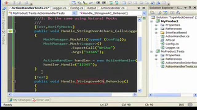 Typemock Basics Tutorial - Lesson 1 (part 2) смотреть онлайн