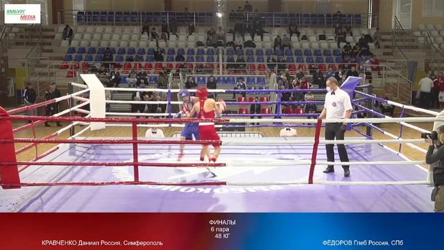 final 48 kg : КРАВЧЕНКО Даниил Россия, Симферополь vs ФЁДОРОВ Глеб Россия, СПб смотреть онлайн