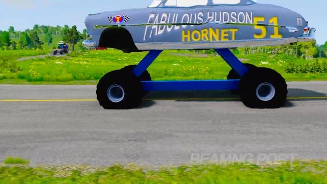 Choo Choo Charles & Thomas vs Flatbed Trailer Colored Cars Transportation with Truck BeamNG Drive 2 смотреть онлайн