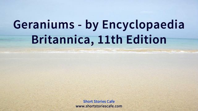 Geraniums   By Encyclopaedia Britannica, 11th Edition