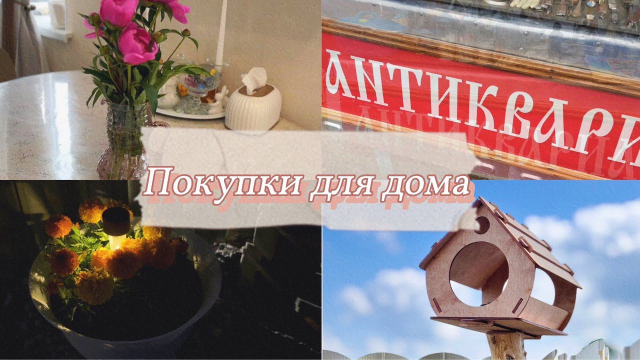 Рынок и анитиквариат//Покупки wildberries для сада// Сделали кормушку для птиц смотреть онлайн