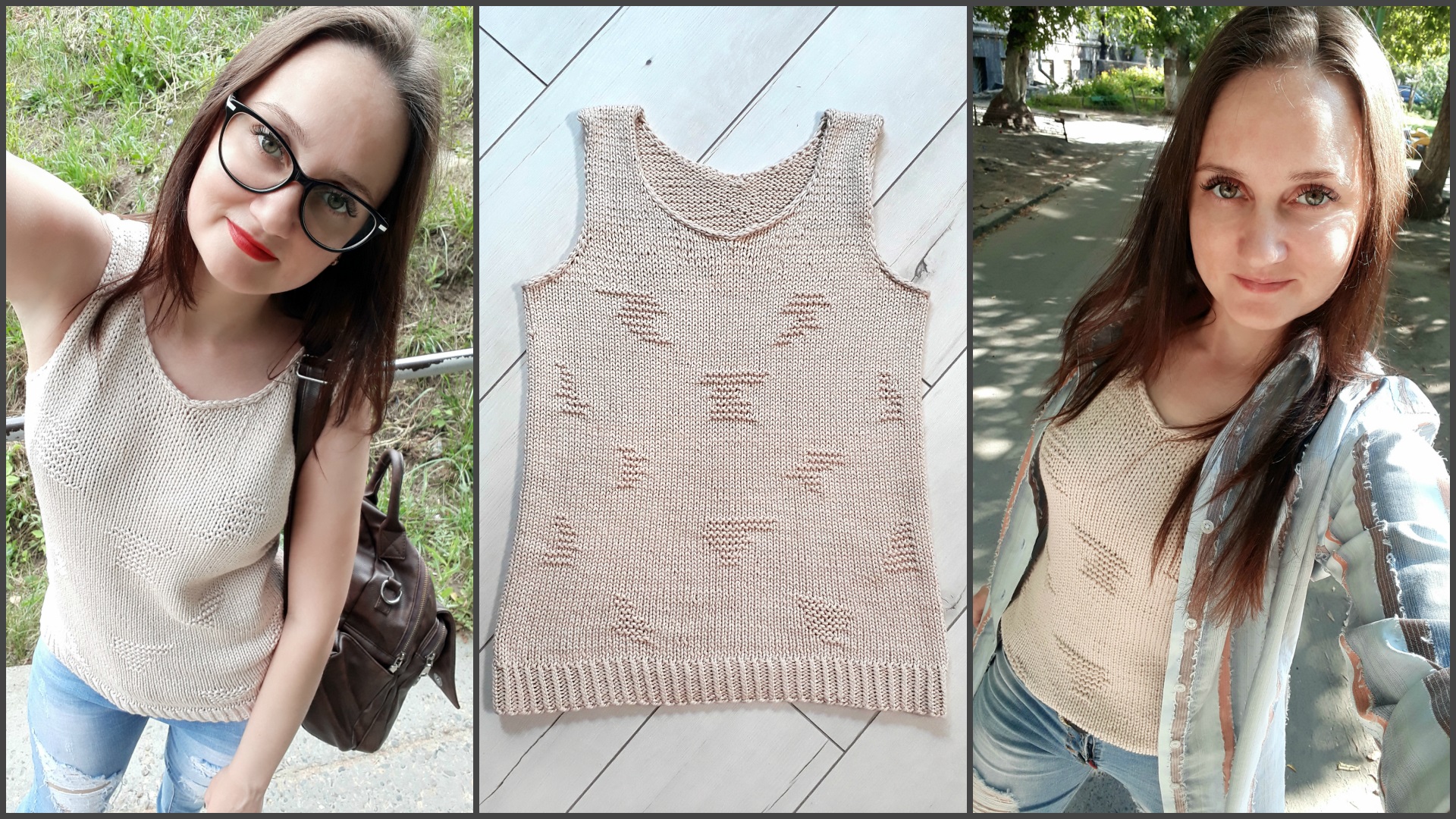Летний топ-майка спицами. Мастер-класс. Вязание смотреть онлайн
