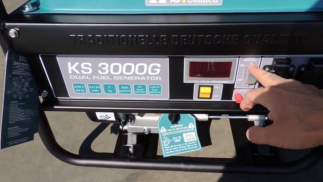Обзор бензинового однофазного генератора Konner&Sohnen KS 3000Е смотреть онлайн