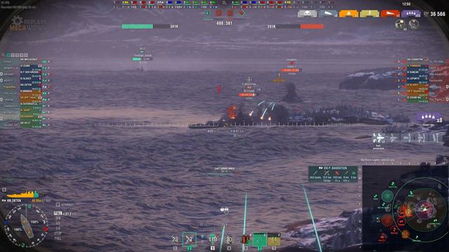 Battleship Zieten 7 Kills & 95k Damage | World of Warships Gameplay смотреть онлайн
