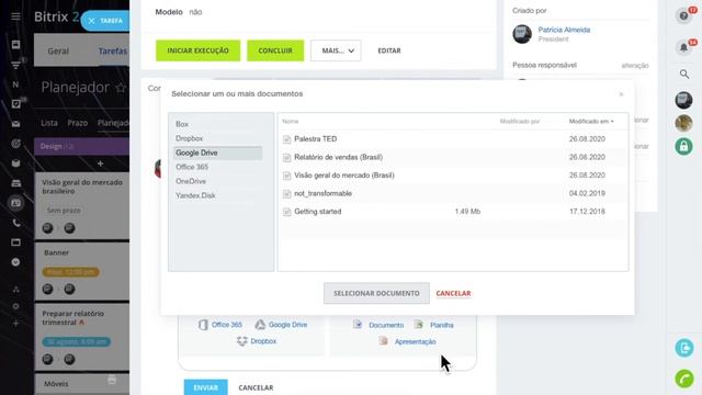 Carregar um arquivo do drive externo | Bitrix24 - Armazenamento na nuvem gratuito смотреть онлайн