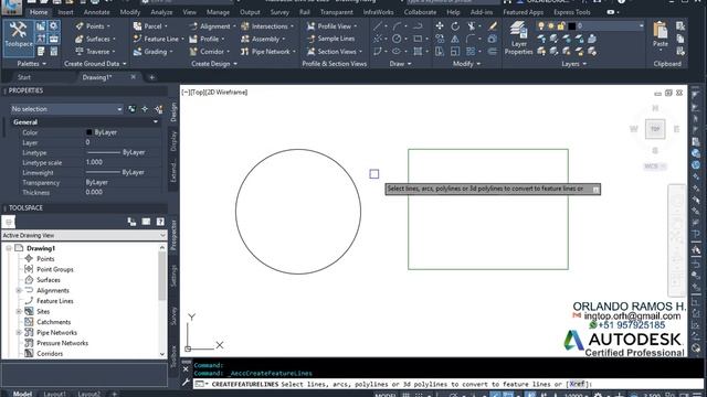 CONVERTIR CIRCULO A POLILINEA - AUTODESK CIVIL 3D 2020 смотреть онлайн