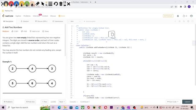 LeetCode Top Interview Questions Series | Add Two Numbers | Java смотреть онлайн
