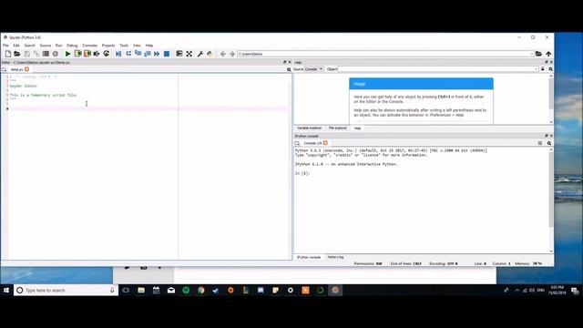 Open, save and name file in spyder - Windows смотреть онлайн