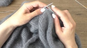 Стильный джемпер регланом сверху без швов (из кид-мохера на шелке). 2 ЧАСТЬ.