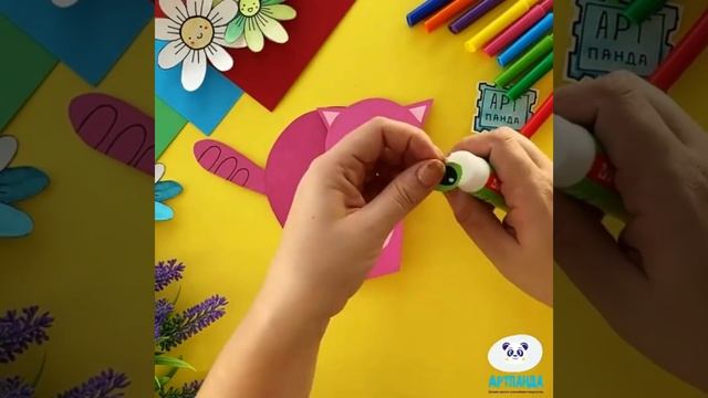 МИНИ-УРОК-котик на трубе|аппликация |поделка|котик смотреть онлайн