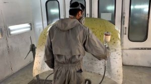 Удаление старого лака и перекраска капота Митсубиши Аутлендер.