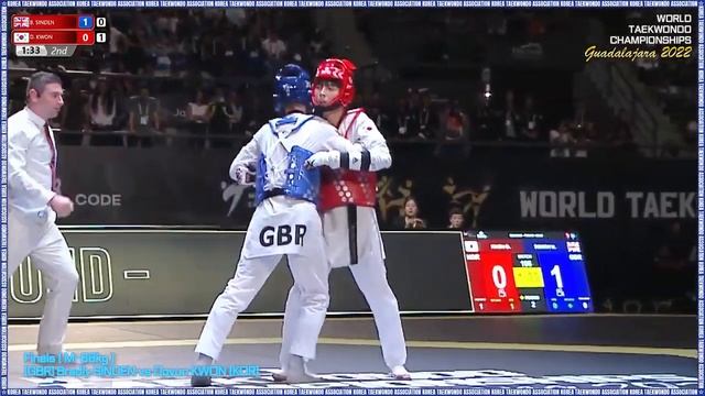 GUADALAJARA 2022 WORLD TAEKWONDO CHAMPIONSHIPS 68 KG FİNAL Bradly SINDEN (GBR) VS Doyun KWON (KOR) смотреть онлайн