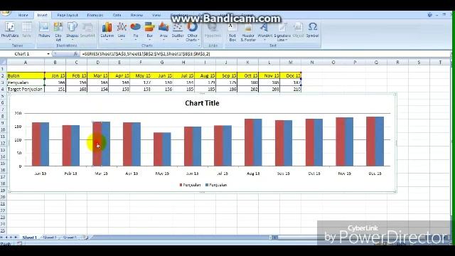 Tutorial Ms Excel - Cara Membuat 2 Jenis Grafik/Chart dari 1 Data смотреть онлайн
