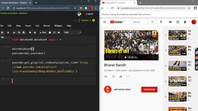 Youtube Playlist Videos Scraper | Youtube Automation | Youtube Scraper- Python,DataKund смотреть онлайн