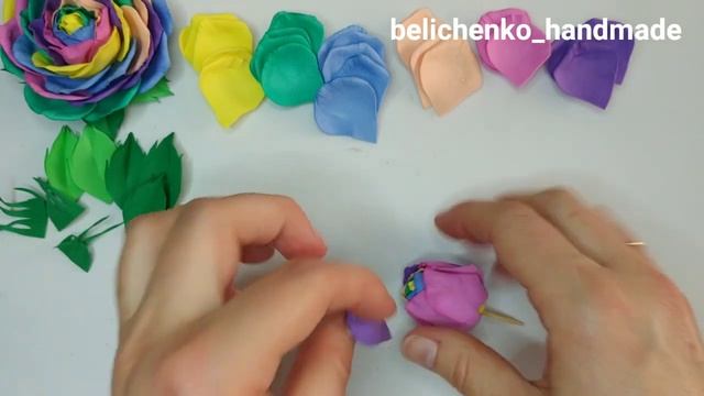 МК/DIY Радужные розы из фоамирана? Розы из фоамирана смотреть онлайн