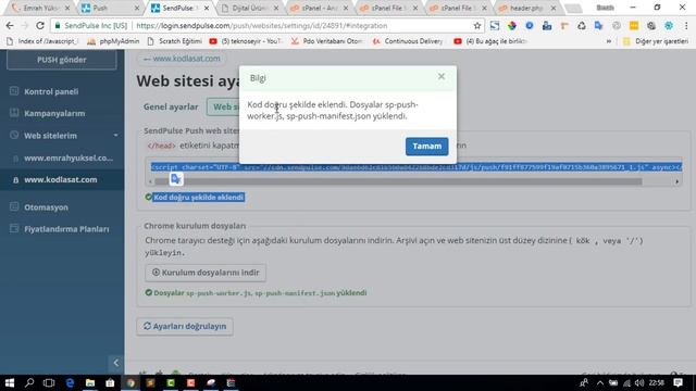 SENDPULSE İLE PUSH BİLDİRİMLERİ GÖNDERME смотреть онлайн