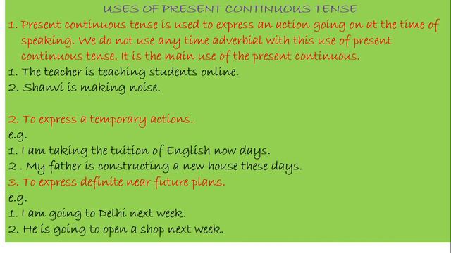 PRESENT CONTINUOUS TENSE(TENSES PART 2) смотреть онлайн