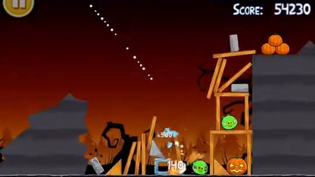 Angry Birds Seasons Trick or Treat Halloween 2-14 3 stars walkthrough Theme 2 Gameplay Tutorial смотреть онлайн