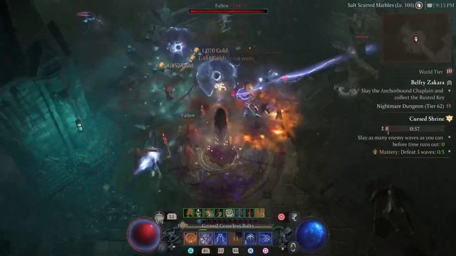 Diablo 4 Arc Lash Ball Lightning Sorceress Season 2 - 2 Min NMD clear Hardcore смотреть онлайн