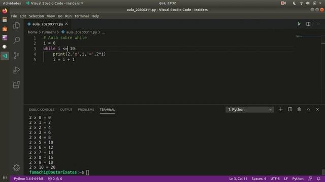 Python 10 - Estrutura while para tabuada 1/3 - #048 - DoutorExatas смотреть онлайн