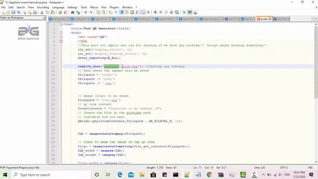 Generating QR Code with Logo PHP (phpqrcode Library) смотреть онлайн