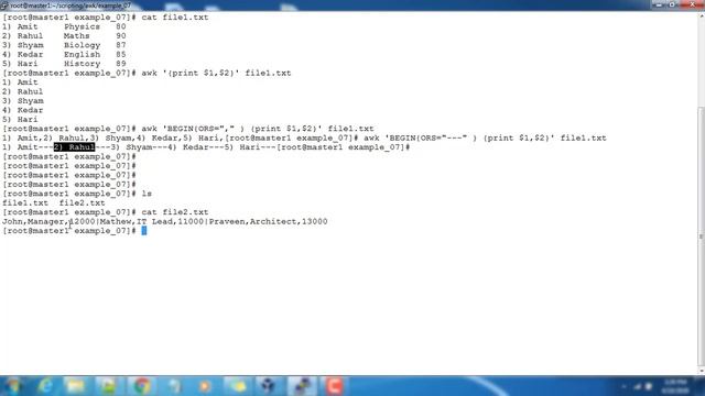 06 - Customizing output record separator in AWK смотреть онлайн