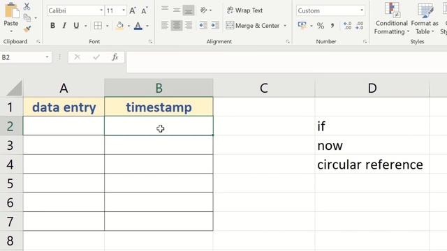 Excel สอนใส่ date and time stamp อัตโตมัติเมื่อใส่ข้อมูล (ไม่ใช้VBA) смотреть онлайн