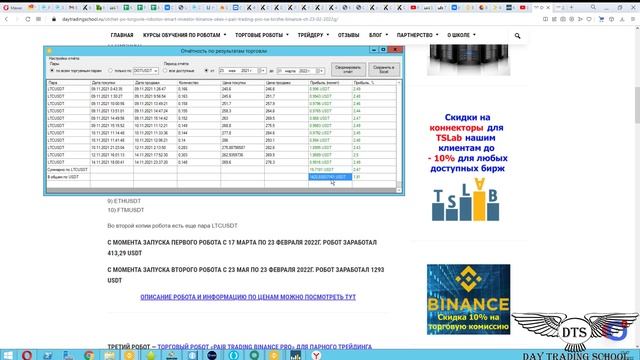 Отчет реально торговли роботов на криптовалютной бирже OKX и Binance смотреть онлайн