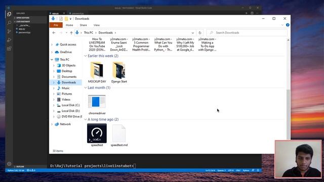 Building a simple Instagram bot with Python tutorial (2020) - Live coding смотреть онлайн