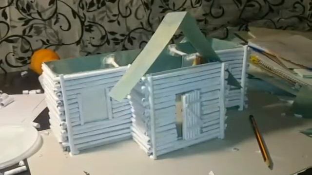 Поделка, зимний домик для детского сада смотреть онлайн