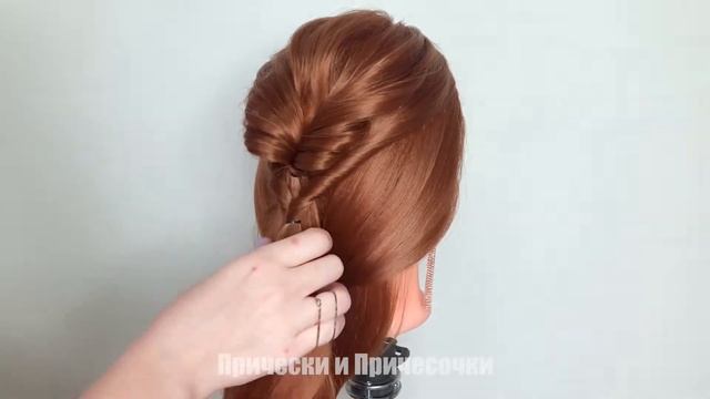 Прически в школу для ленивых. Прически из резинок на длинные волосы. Hairstyle for long hair смотреть онлайн