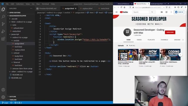Redirect to Another Web Page (3 ways, common pitfalls, client vs server) | JavaScript смотреть онлайн