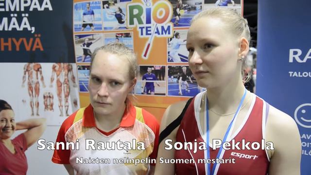 SM - 15- Naisten nelinpelin Suomen mestarit Sanni Rautala ja Sonja Pekkola смотреть онлайн
