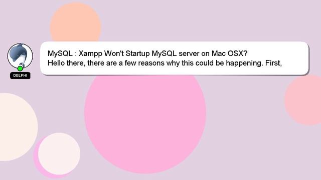 MySQL : Xampp Won't Startup MySQL server on Mac OSX? смотреть онлайн