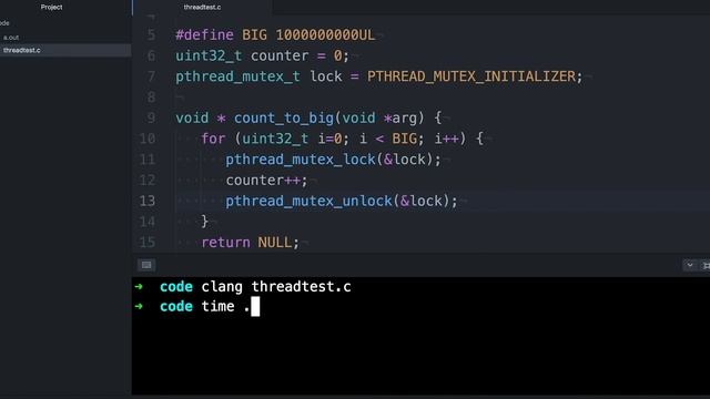 Safety and Speed Issues with Threads. (pthreads, mutex, locks) смотреть онлайн