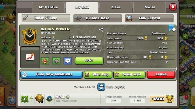coc lover ❤️ INDIAN POWER ❤️CLAN ID#22VCUOJLL смотреть онлайн